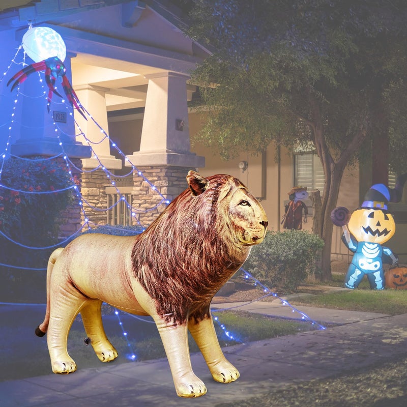Jet Creations Inflatable Male Lion with Mane Stuffed Animal, Standing â€“ Ideal for Safari or Wildlife Theme Parties, Favors, and Decorations, Size 36 inch Long, an-Lion, Tan - Image 3